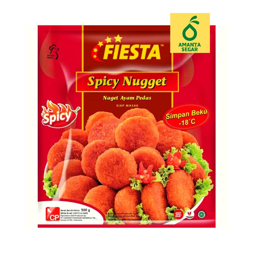 

Amanta Segar Bogor | Fiesta Spicy Nugget Naget Ayam Pedas 500 gr Amanta Segar Frozen Food