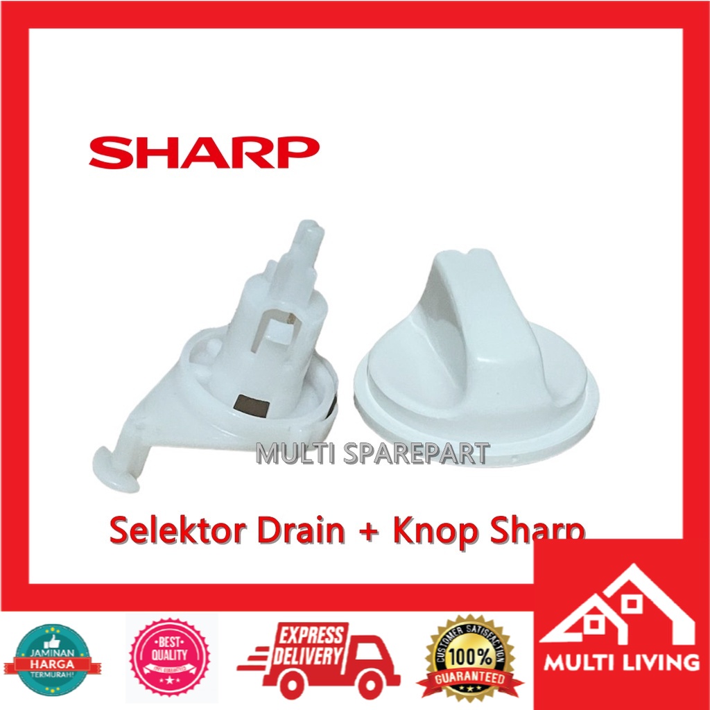 Selektor Drain Mesin Cuci SHARP dan KNOP SEPAKET FULLSET