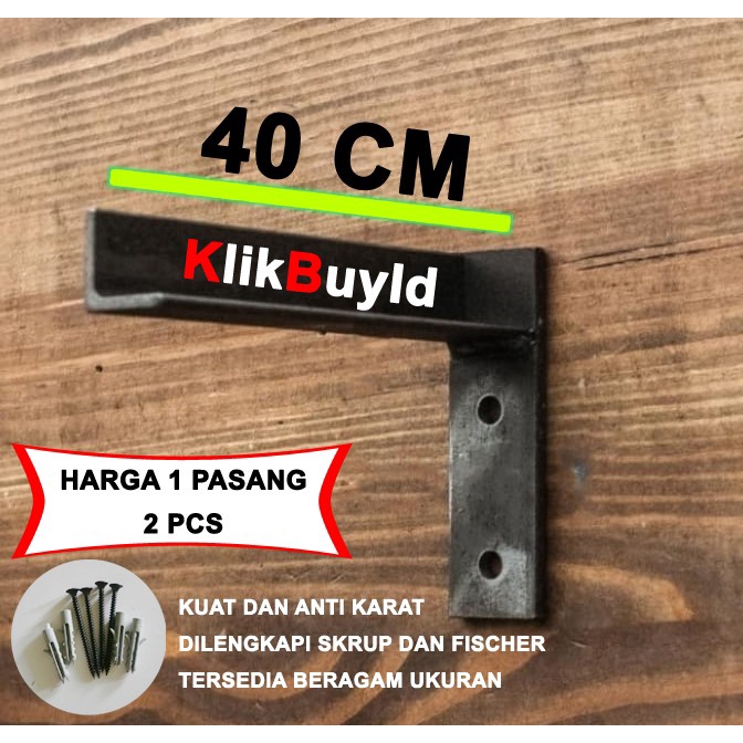 SIKU MEJA DINDING - SIKU BESI PAPAN AMBALAN - SIKU BESI UKURAN 40cm