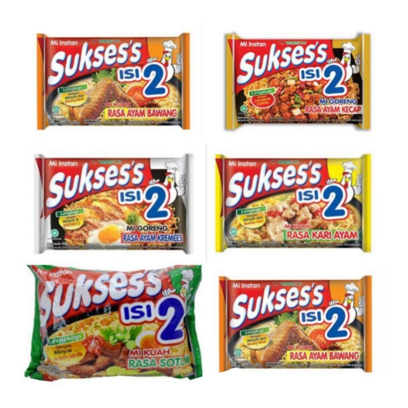 

Mie Sukses Isi 2 Ayam bawang kari ayam kremes
