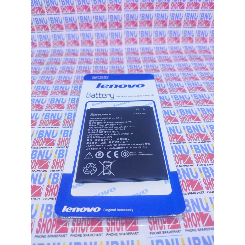 Baterai lenovo A6000 A6000 plus A6000+ A6010 A6600 Vibe C a2020 BL242 Original