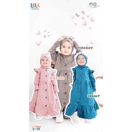 Lula Gamis from Kamil Medina size 2-10 tahun big size / gamis lula upright kidsdiaryplus