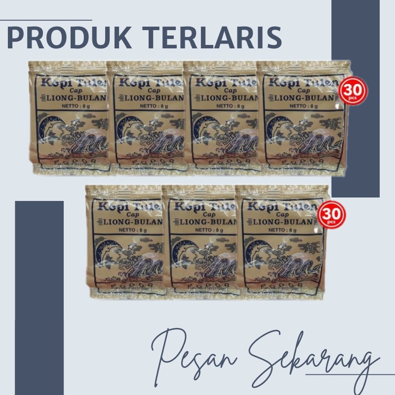 

Promo 30 Bungkus Produk Terlaris 8 Gram Kopi liong bulan Tanpa Gula - 1 pcs