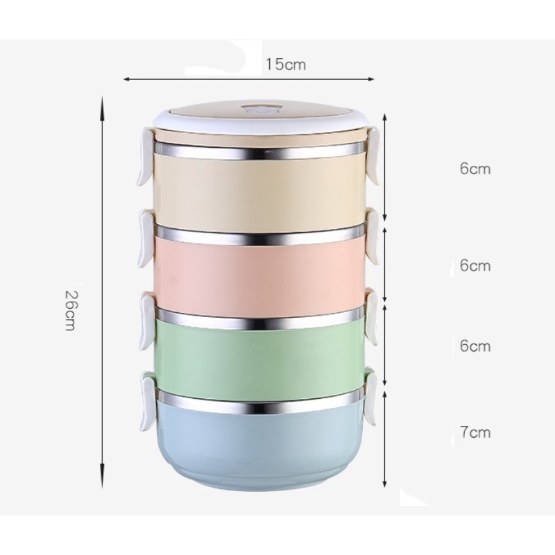 PROMOrantang 4 susun stenlis Dan Rantang 3 susun stenlis Murah Cod Polos Lunch Box Tempat Makan Lauk Sayur Stenlis rantang stainless murah rantang 3susun stenlis murah-TERMURAH