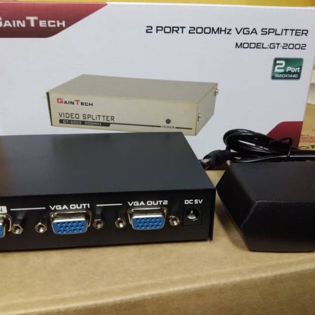 Gaintech VGA Splitter 2Port 200Mhz