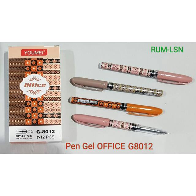 

1Lusin Pulpen Pen Gel Motif Batik YM8012 Stark878