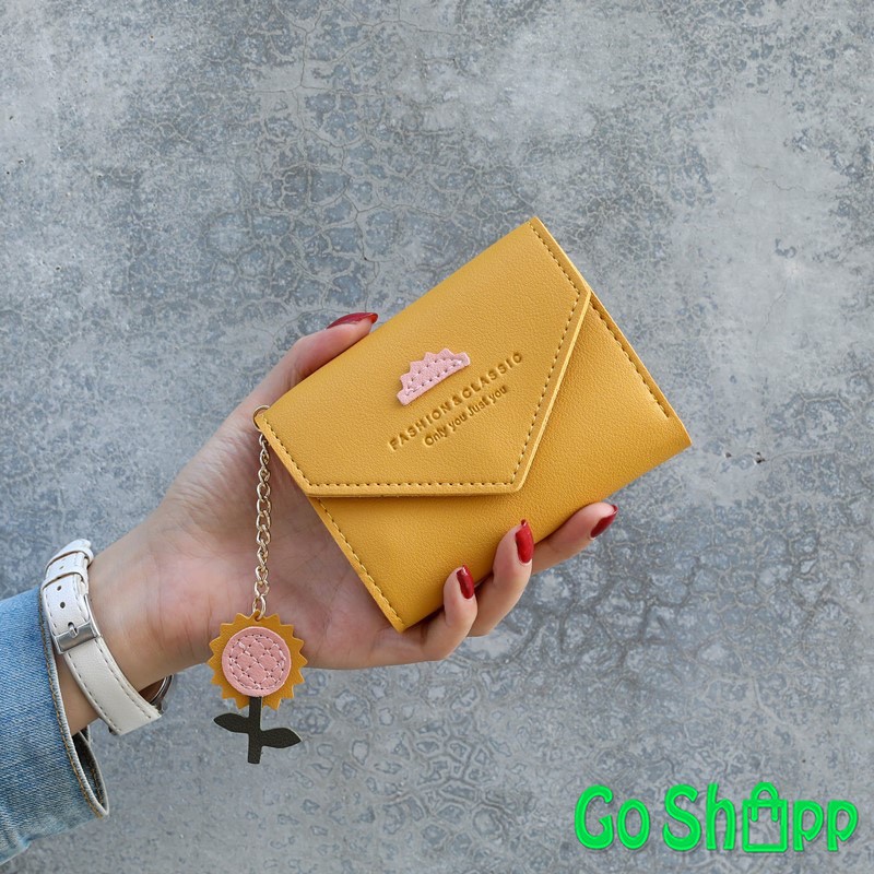 Dompet Wanita Import Fashion Korea - Dompet Wanita Kulit PU - Dompet Lipat Gantungan Pohon [PD12]