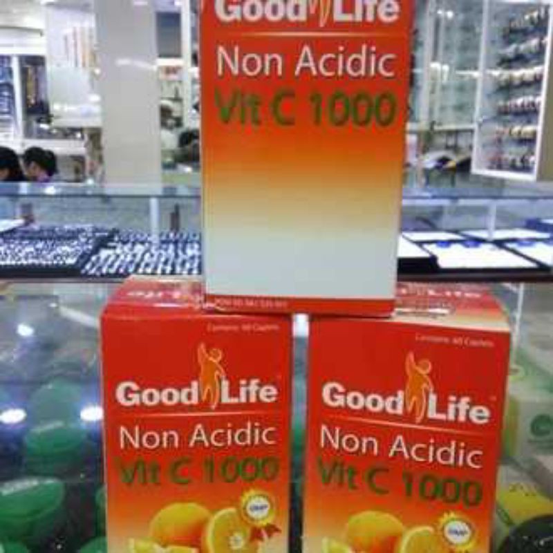 Good life Vitamin c 1000mg non acidic isi 60 /vitamin c /good life/ goodlife vitamin c 1000mg / vitamin c aman di lambung