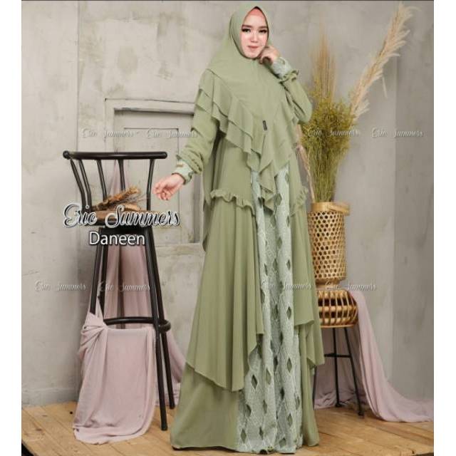 Gamis syari daneen cantik mewah pesta kondangan original branded eric summers premium butik se
