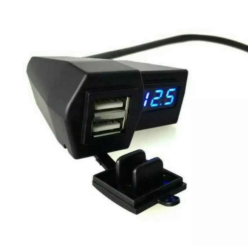 CHARGER MOTOR DIGITAL PLUS VOLTMETER 2USB 3.1A CAS AN HP STANG MOTOR