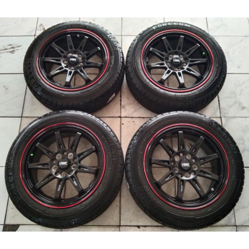 Pelek seken TIKALA HSR ring 15 lebar 6,5 baud 5x100 5x114 Ban 185 65 r15 cocok grandmax luxio ertiga