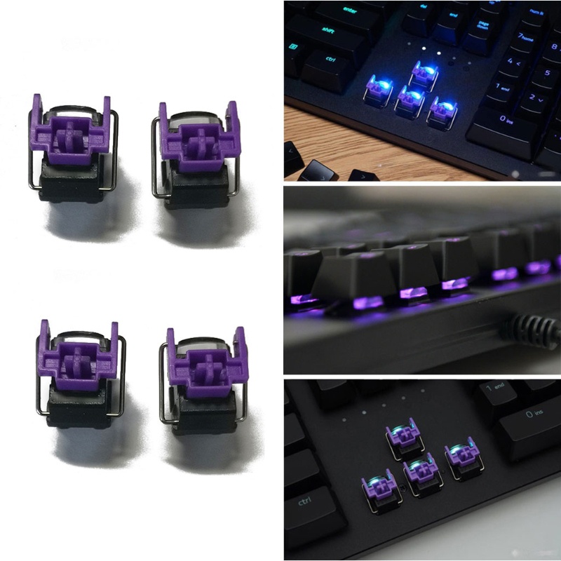 zzz 4Pcs Razer Purple Optical Switches Hot Swap Switch for Razer Huntsman Elite Gaming Mechanical Keyboard Switches