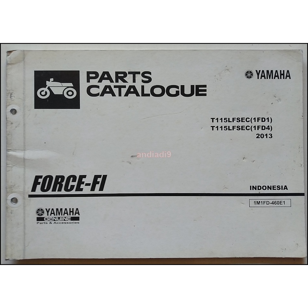 PARTS CATALOGUE YAMAHA FORCE - F1 2013