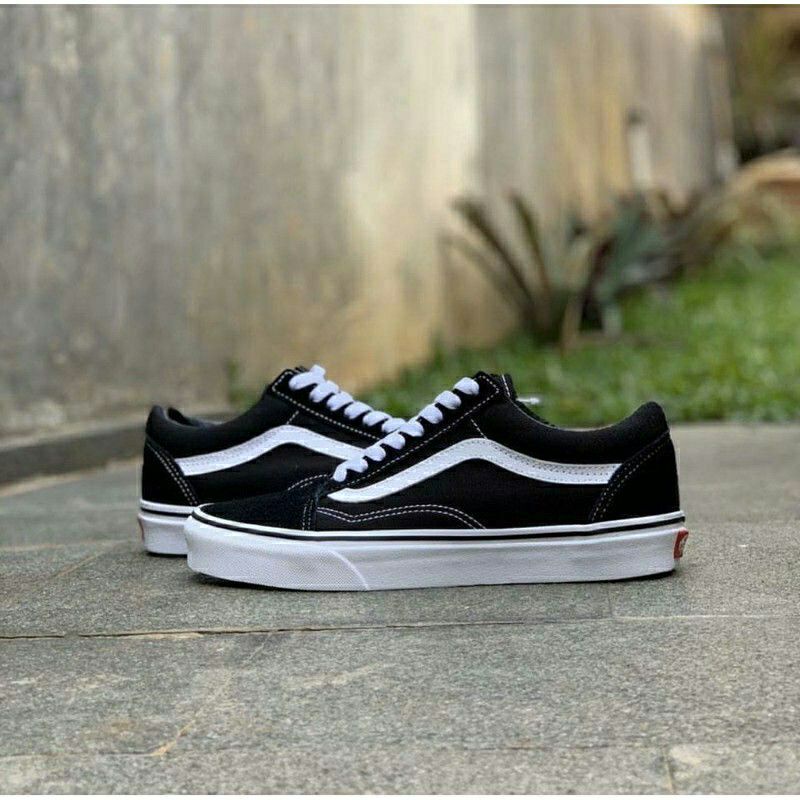 SEPATU VANS OLD SKOOL GRADE ORIGINAL Black White PREMIUM Packing BOX / Sepatu Vans / Sepatu Pria / Sepatu Sekolah