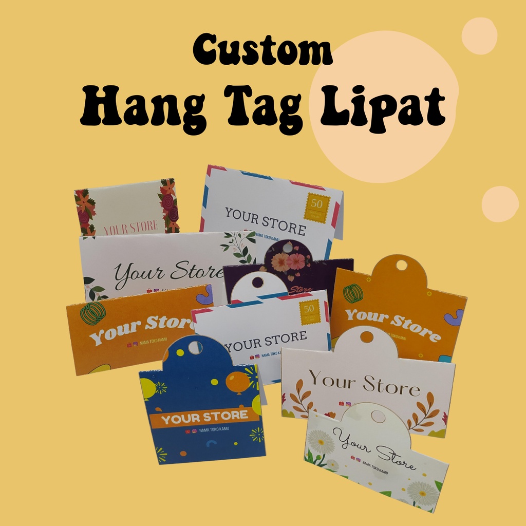 

Cetak Hangtag Label Produk Lipat Olshop Kemasan Free Design Murah