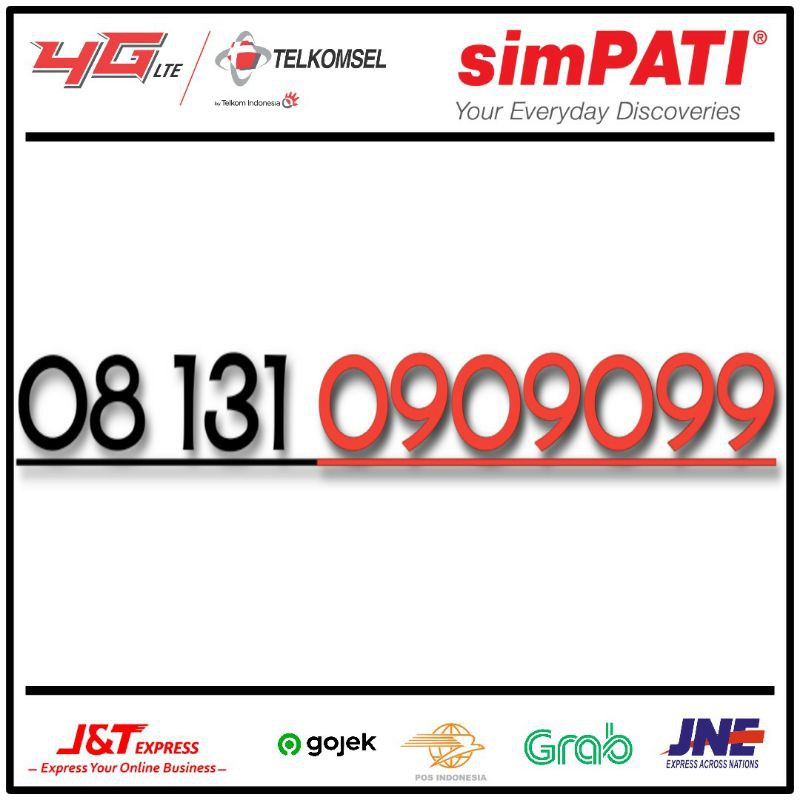 Simpati cantik kartu perdana telkomsel 0909 09 triple 090909 909090 kw 1