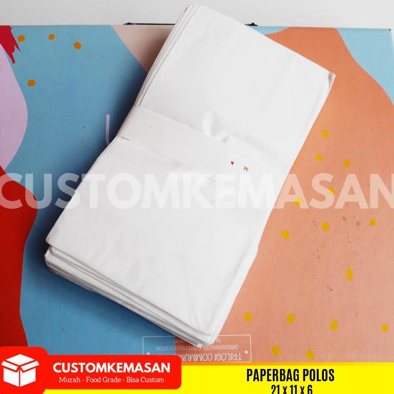 

Kantong Kertas Polos, Paper Bag Polos, Kemasan kertas polos, Kertas Gorengan Fried chicken roti