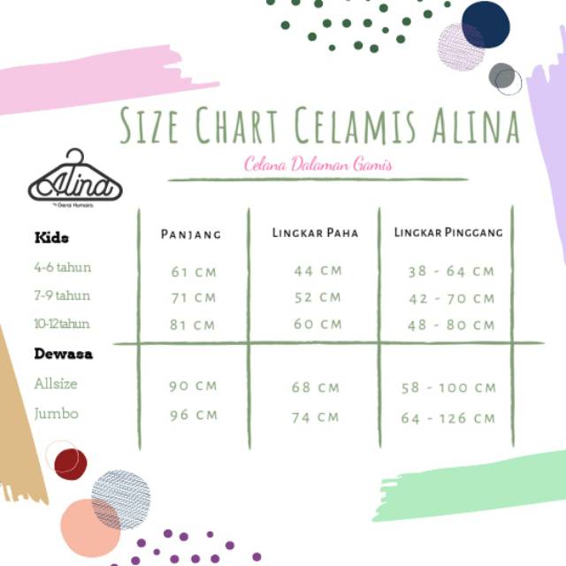 Celamis Anak Alina - Celana Daleman Gamis - Legging Polos 4 sampai 12 Tahun - Leging Perempuan