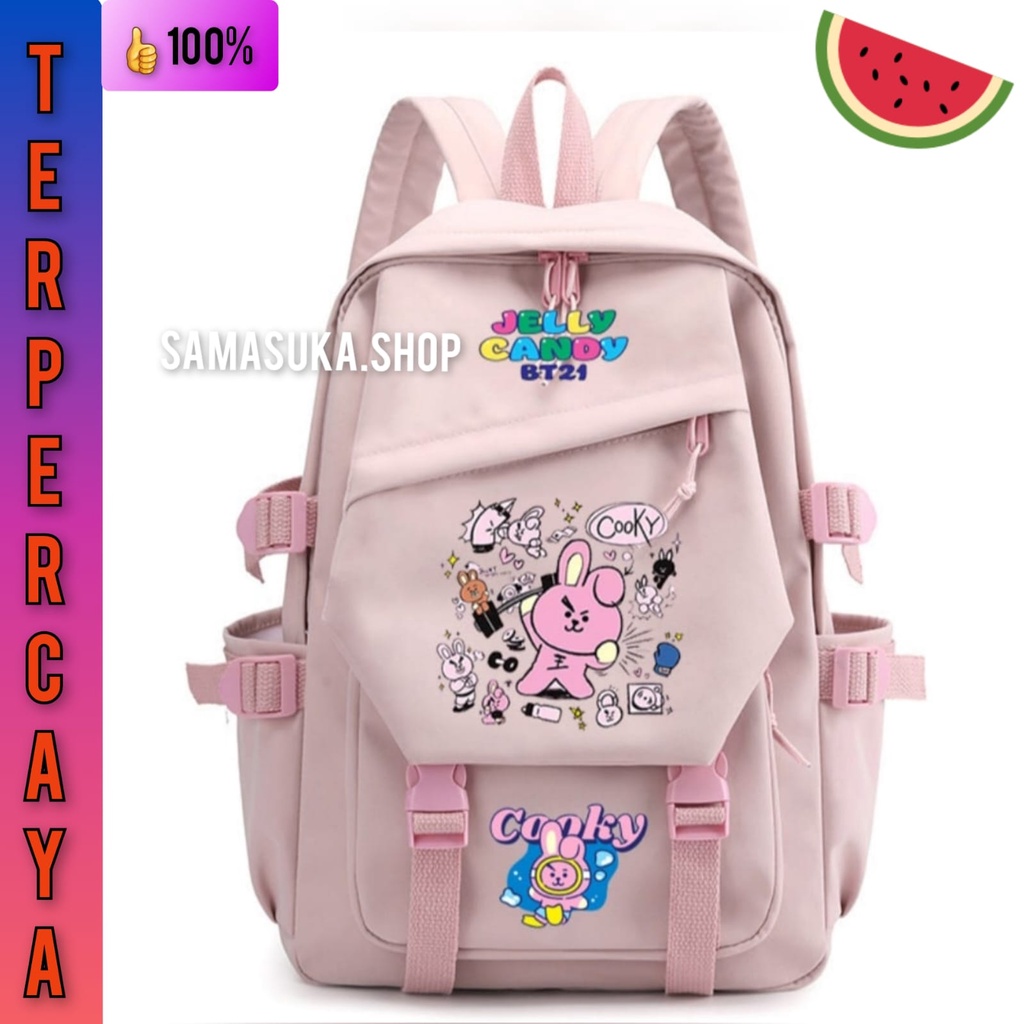 samasuka.shop - tas anak anak remaja ransel 16 inch kpop band Korea Among BT21