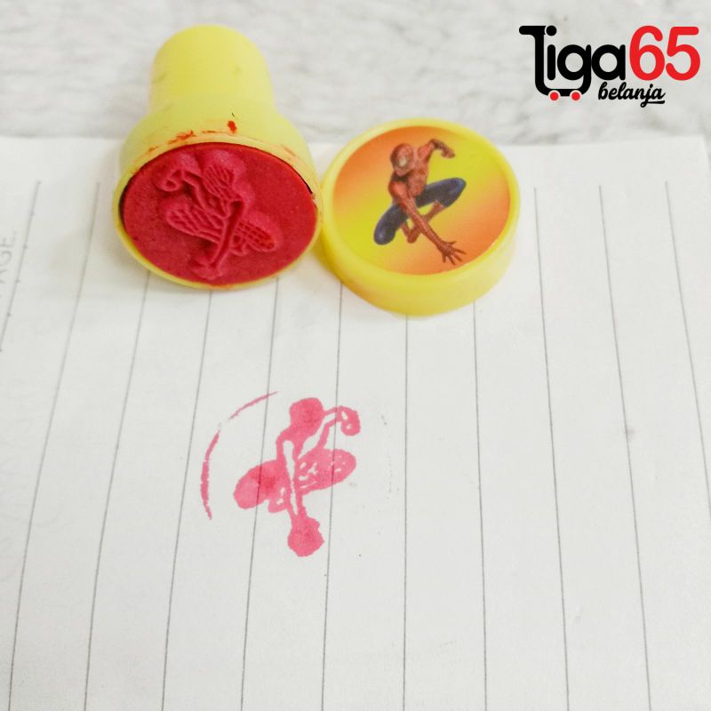 365 Stempel Bulat Karakter dengan warna cerah