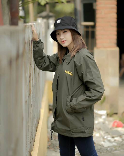 Jaket mothbless coach army simple