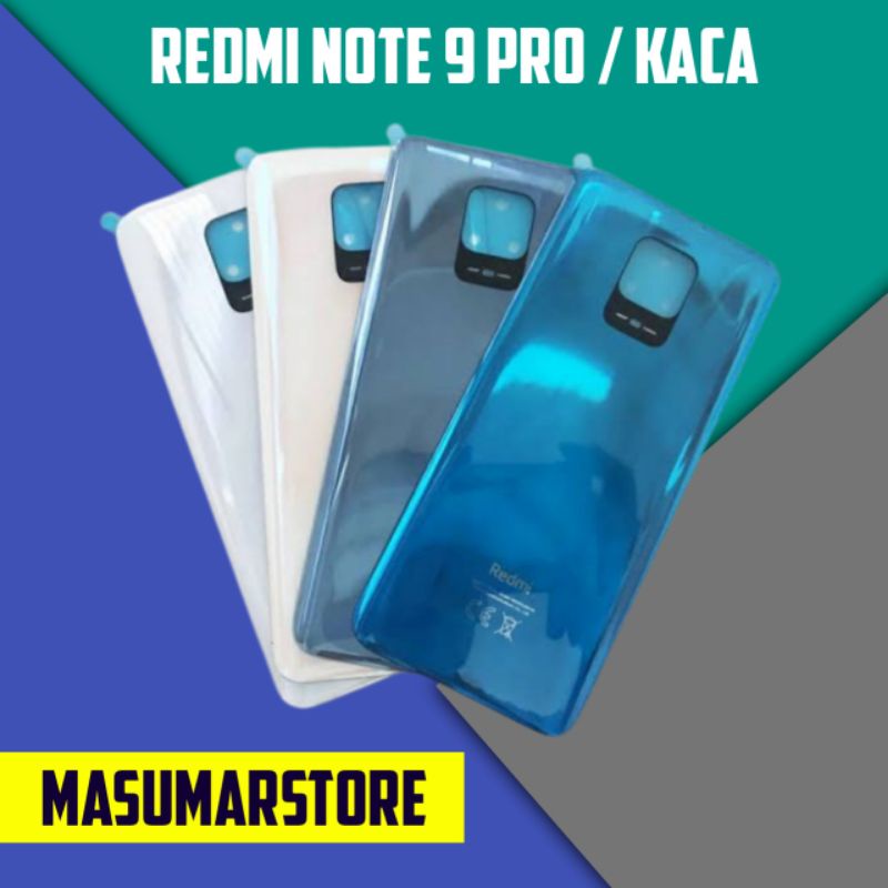BACKDOOR BACKDOR CASING BELAKANG TUTUP BATERAI XIAOMI REDMI NOTE 9 PRO / NOTE9 PRO ORIGINAL KACA