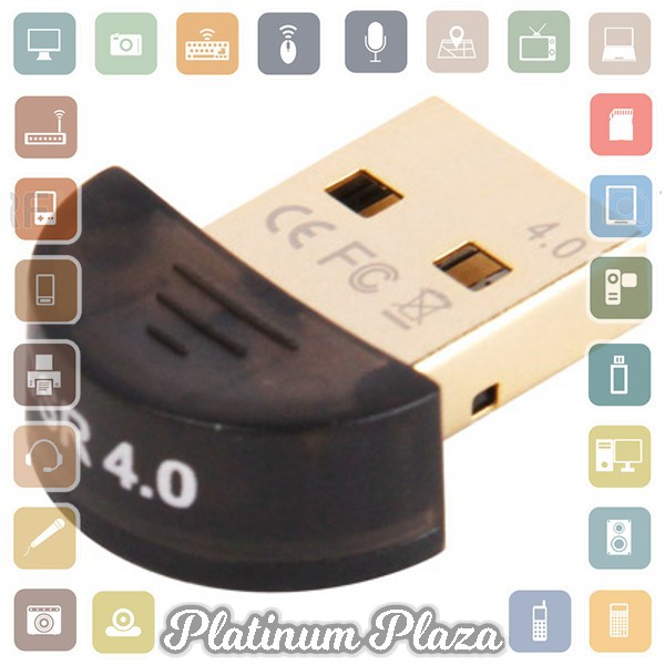 Golden Plated USB Bluetooth Receiver V4.0 Chipset CSR8510 - Black`69GQST-