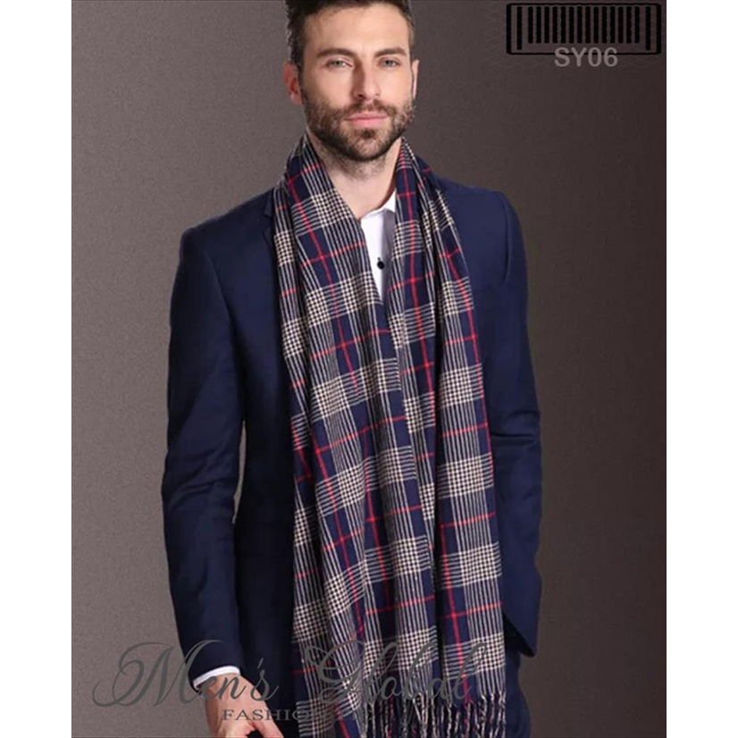 SYAL / SCARF FASHION ELEGANT PRIA HANGAT HALUS WOOL SPINING TASSEL-SY06