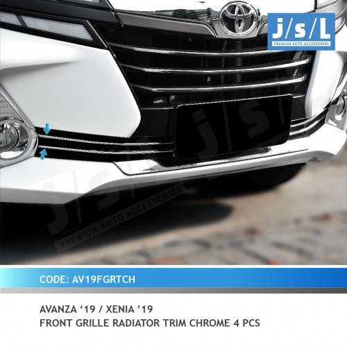 Lis Grile Radiator Avanza Xenia 2019 Chrome 4pcs