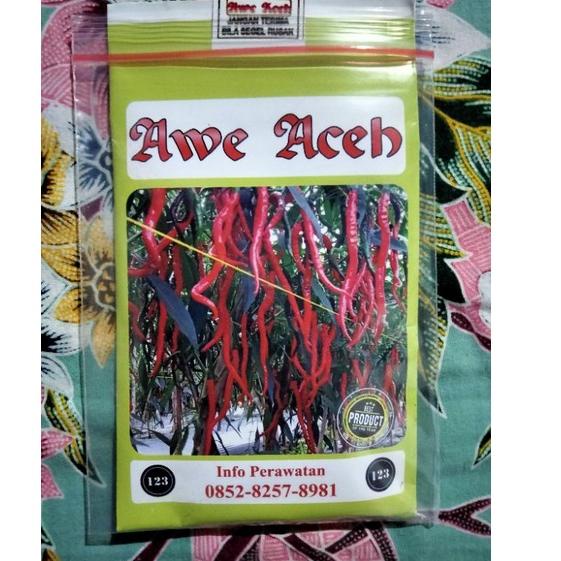 Paling Dicari.. Cabe Awe Aceh 10 Gram - Benih Cabe Merah Keriting Awe Aceh - Bibit Cabe Awe Aceh - CMK Awe Aceh MGS