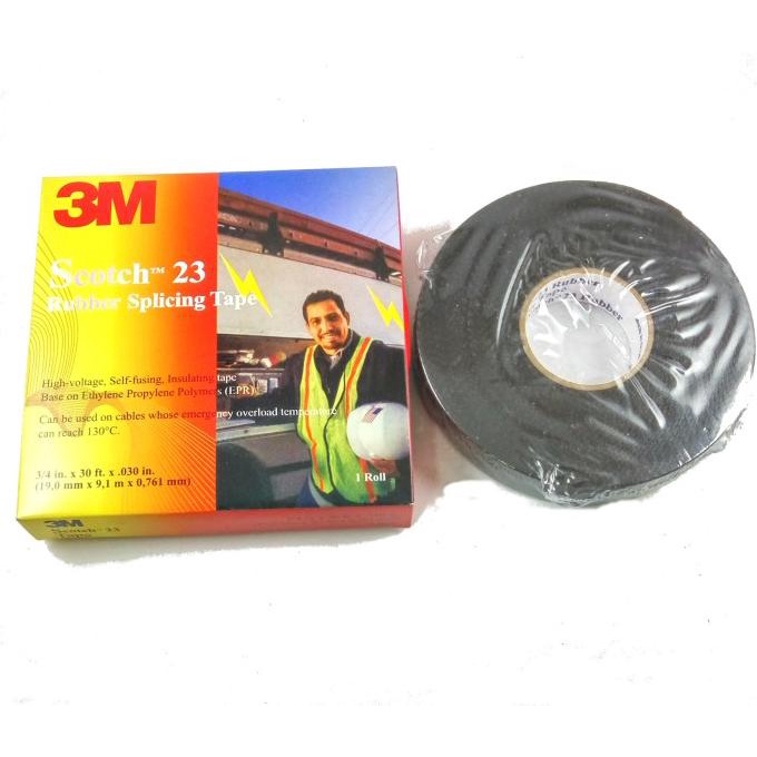 

3M Scotch 23 Rubber Splicing Tape - Isolasi Listrik , 3/4 In X 30 Ft