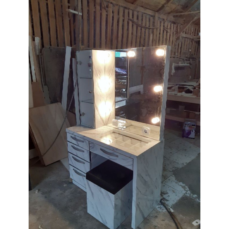 Meja rias lampu/ makeup artis/meja rias full kaca