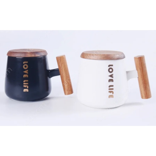 Appetite Set 2 Pcs Mug Love Life Matte Dengan Tutup