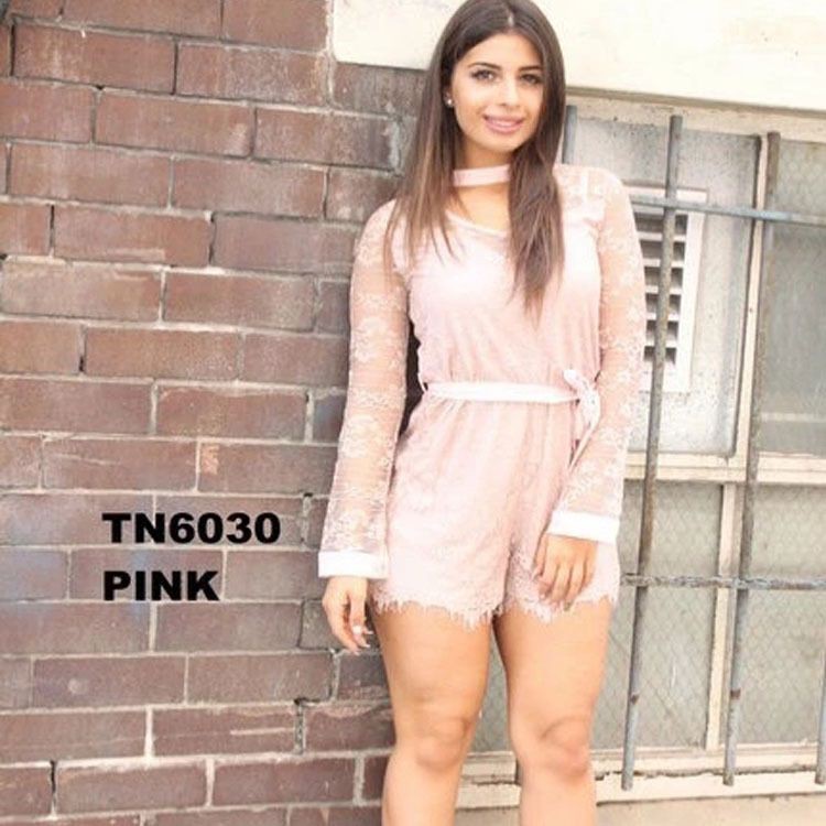 Jumpsuit Pendek Lengan Panjang Import - 42059 Elegant Lace Jumpsuit