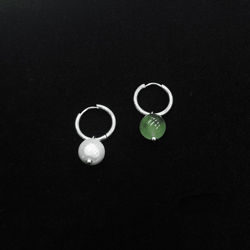 Gradient Pearl Earrings Accessories Casual Temperament Personality