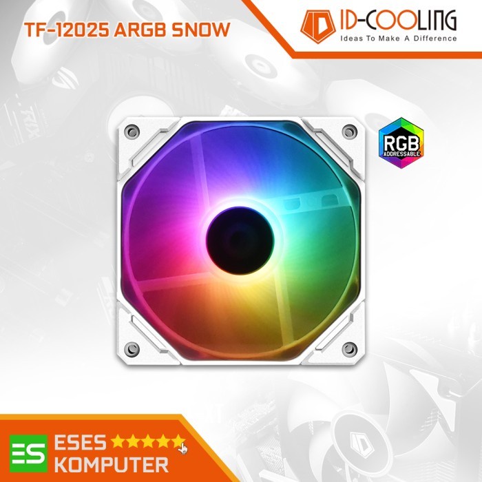 Fan ID-COOLING TF-12025-ARGB SNOW Single Fan 120mm PWM ARGB Sync