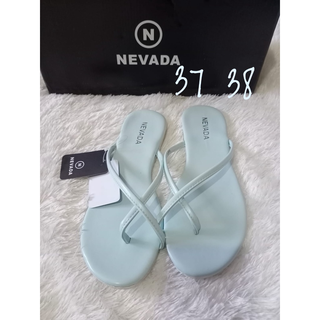 NEVADA 37 38 sandal jepit wanita remaja perempuan biru Muda