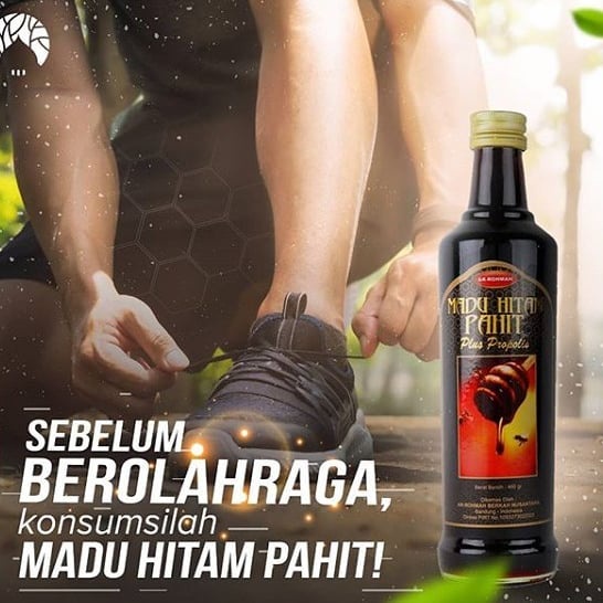 Ar Rohmah Madu Hitam Pahit Plus Propolis Asli 470gr