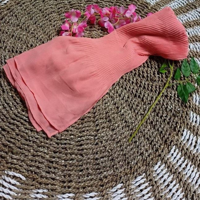 Pashmina Plisket Shawl/Pashmina Plisket Pashmina Diamond crep/Pashmina pleated shawl by izza-peach/salem