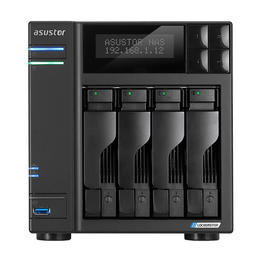 ASUSTOR AS6604T RAM 4-bay NAS EXC DISK Intel Celeron Quad-Core NAS