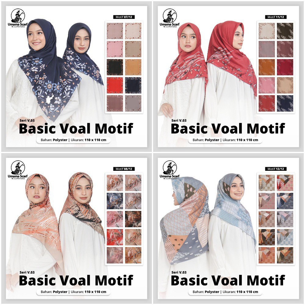 AV - JILBAB SEGI EMPAT MOTIF PREMIUM / KERUDUNG MOTIF RANDOM