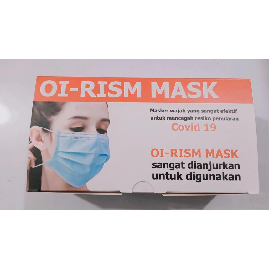 grosir masker oi-rism mask 3ply 50pcs