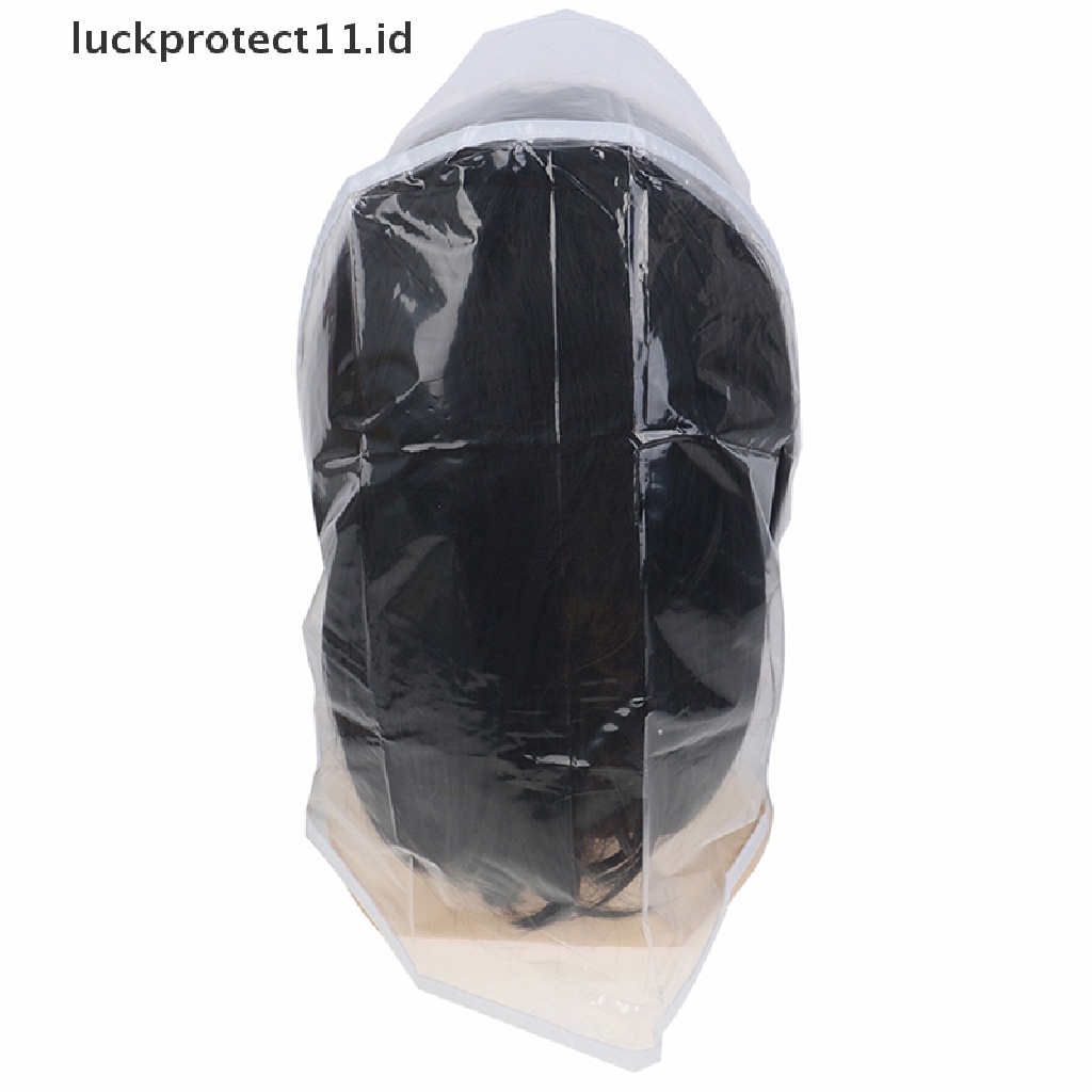 // Hg &amp; ID// 1Pcs Protect Hairstyle Rain Hat Bonnet Plastik Untuk Wanita Dan Lady Bening