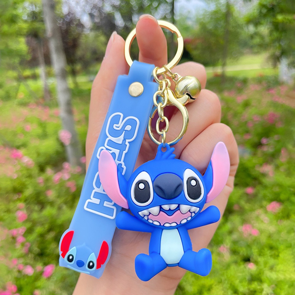 Gantungan Kunci Bentuk Boneka Kartun Stitch Untuk Aksesoris Tas