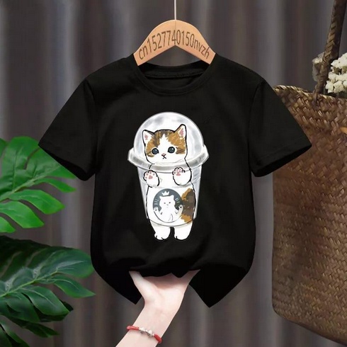 Jeco fashion Tshirt anak Printing BUBBLE CAT