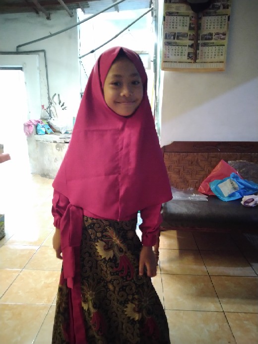 Maxi Muslim Batik Anak Perempuan Terbaru / Busana Pesta Anak all Size Fit 6-9th Ld 76 / Maxi Veari