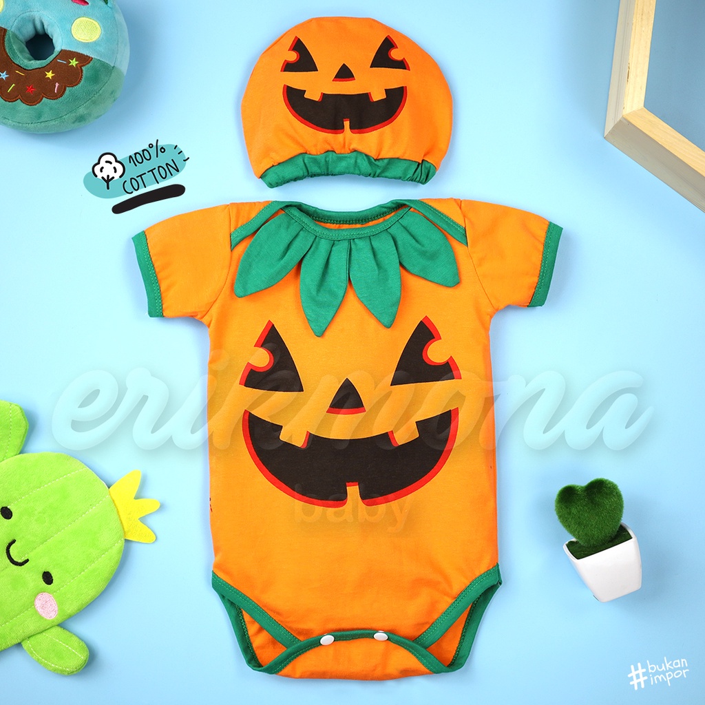 ❤️jumper bayi baju bayi model halloween pumpkin karakter lucu