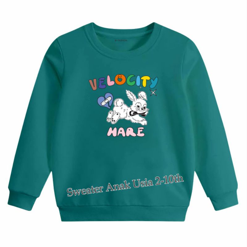 ((IB))SWEATER ANAK2 UNISEX/KELINCI DIGITAL SABLON