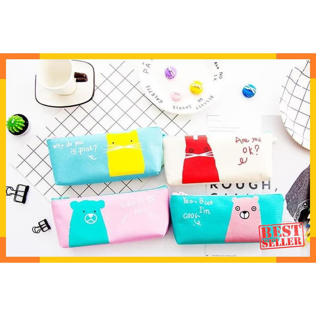 

PROMO TP005 Tempat Pensil Tiger and Bear BAGUS