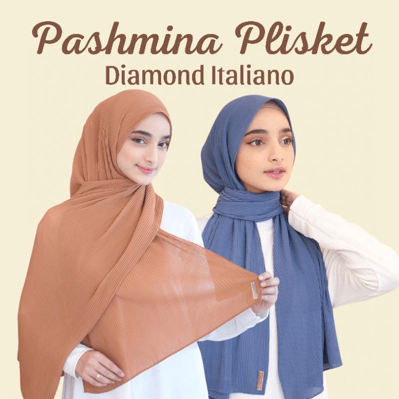 Pashmina Pasmina Kerudung Hijab Plisket Panjang Diamond Dewasa Terbaru Murah